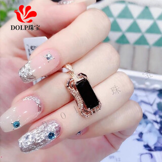 Dolp zodiac year dark green tourmaline pendant plated with s925 silver looks majestic female emerald necklace majestic and exquisite female necklace