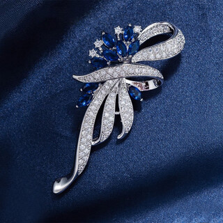 Qiwn corsage brooch high-end exquisite fashion light luxurious temperament matching suit for mother’s birthday gift women’s pin birch gold