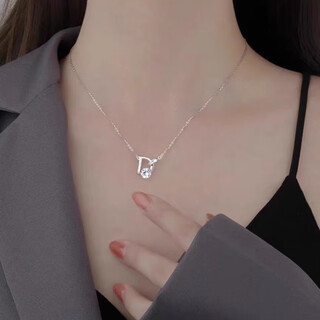 Caoxido oath series 18k gold necklace diamond pendant rose gold clavicle chain letter set chain valentine's day gift 18k gold diamond pendant necklace