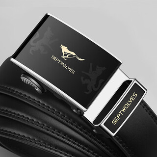 Septwolves belt men's belt cowhide automatic buckle trouser belt practical as a birthday gift for boyfriend, husband and dad
