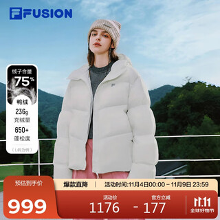 Fila fusion official fashion brand candy girl 2025 winter loose casual warm and comfortable women's down jacket