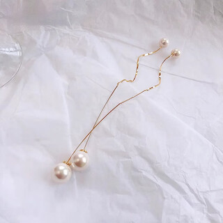Pearl earrings, long tassel pearl earrings, light luxury earrings, earrings, niche design for women