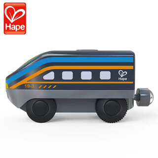 Hape德国Hape小火车轨道玩具木质积木拼装拼插套装多功能儿童火车玩具 城际电动火车头