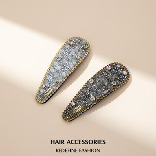 Qlady rhinestone bangs clip side clip for women 2025 new high-end clip girls hairpin hair accessories headdress birthday gift