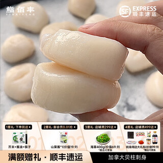 Sushi baifeng clearwater canadian imported clear water healthy shellfish sashimi fresh scallops and scallops light snack (lspecifications) 6-11 pieces 250g (net weight)