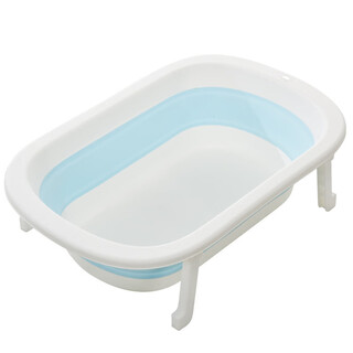 Special bathtub for pet puppies, lying pad, suspension pad, anti-choking water bichon teddy bathtub, folding small dog, blue folding bathtub