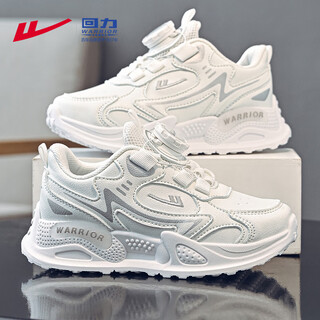Warrior girls' shoes spring and autumn white children's sports shoes boys soft sole running shoes wz-1712 white 36