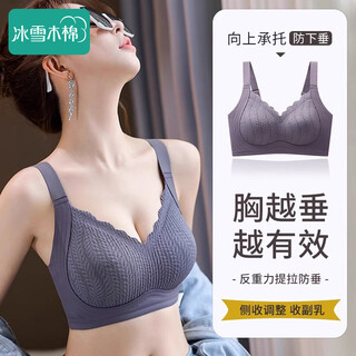 Ice and snow kapok underwear, women's pull-up anti-sagging push-up bra, breast-retracting adjustable type, widened shoulder straps, support bra, chinese valentine's day gift