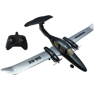 志扬玩具蓝色钻石飞机固定翼遥控泡沫飞机电动航模两通道磁吸滑翔机玩具 QF006钻石飞机-灰色（带LED灯） 六电套餐，续航90分钟（送多充）