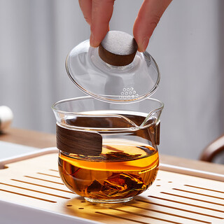 Mesni covered bowl glass teacup tea cup kung fu tea set anti-scalding hand cup