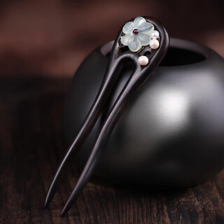 Fayouman u-shaped hairpin, ancient style hairpin, sandalwood hairpin, chinese style, new chinese style wooden hairpin, hairpin for girls gift, pearl xiuyu wood u hairpin