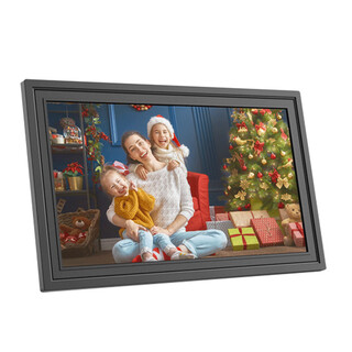 15.6寸WIFI远程推送触摸数码相框高清IPS自动横竖屏播放电子相册 10.1英寸黑色32G