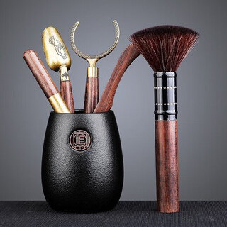 Shangcezi pu'er tea tools tea needles tea knife tea cake knife opening tea bricks prying tea utensils black pottery tea ceremony six gentlemen