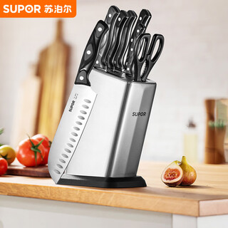 苏泊尔SUPOR 刀具套装套刀菜刀斩骨刀水果刀剪刀7件套 TK1505E