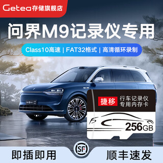 GETEA适用AITO问界M9行车记录仪FAT32格式TF卡Class10高速车载专用microSD存储卡 256GB（顺丰发货）