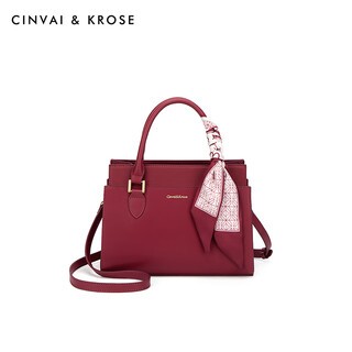 Cinvaikrose small c&k red bag women's 2025 new handheld wedding bag crossbody bag burgundy burgundy 2025 new birthday