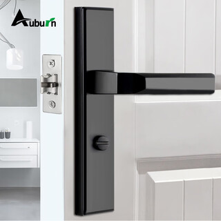 Auburn handle lock bathroom door lock toilet bathroom lock aluminum alloy glass door lock a002 black