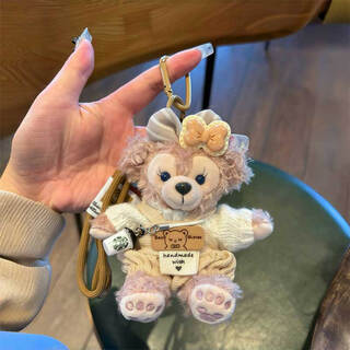 Shirley rose 2025 summer new shirley rose bag pendant plush doll keychain daffy bear doll small milan brown shirley rose bag lanyard bag hook