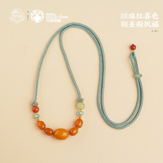 Potala palace beeswax and tian jade necklace for men and women, sichuan material, southern red cinnabar, tibetan pendant, versatile and high-end