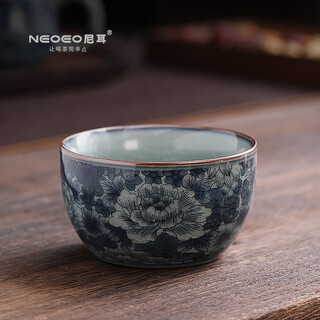 Neoeo chinese style blue and white tea cup personal cup for personal use high-end collection gift tea set suitable for drinking tea cup master cup single cup neoeo nier qingya personal cup n1197