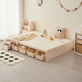 Colorfree live broadcast special children's bed for girls and boys small apartment multi-functional baby splicing storage single bed 1350*1900