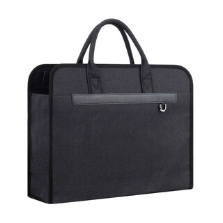 Mdy free customized conference information package, business briefcase, portable commuting bag, corporate training package, printing logo, no. 67, black, business office, retail orders will be sent blank by default