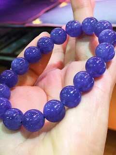 Chili versatile high-quality natural tanzanite bracelet for men and women, heart of the ocean, electro-optical blue crystal bracelet, new jewelry, blue 55958 11mm