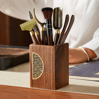 Wenbai tea ceremony six gentlemen tea set accessories tea knife clamp spoon brush needle kung fu tea cylinder three-piece tea table cleaning tool