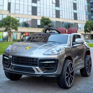 Vakada's new children's electric car four-wheeled toy car for adults and children, female baby with remote control for male, limited edition + painted silver four-wheel drive + 24a large lithium battery + full-function explosion-proof soft wheels