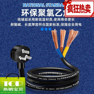 Three-phase plug with wire copper 3c certification 10a16a high power 4/2.5 square three-core with single copper 3x2.5 square plug 10a 3c wire 1 meter