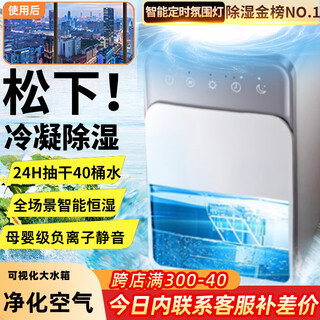 NIYEVN【200平全屋除湿丨24H抽干40L桶水】除湿机家用抽湿机补贴20%除湿器广东工业干燥烘干机小型米吸湿 30L/天 全屋除湿丨双核35倍率丨24H抽30L水