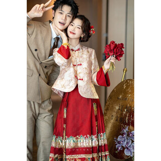 Gisselen horse face skirt suit new chinese style women's engagement dress man tingfang yong yule top jacket horse face skirt high quality suit l