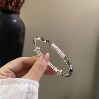 Century-old sterling silver bracelet for women 999 pure silver lucky lucky bracelet niche design birthday gift lucky silver bracelet comes with certificate + gift box