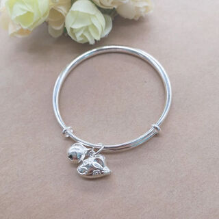 Chili zodiac miao silver bracelet children's silver bracelet student birthday gift female zodiac year bracelet 2025 rat
