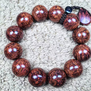 Jutange hainan huanghuali purple avocado sunken water tumor scar 20 buddha beads rosary men's bracelet single circle bracelet plate playing zhenpin purple avocado tumor scar pattern 2.0 bracelet 3