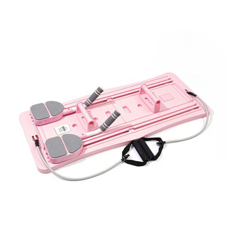 Jie yintong pilates core bed foldable yoga mat home fitness equipment automatic rebound abdominal wheel home pilates board pink