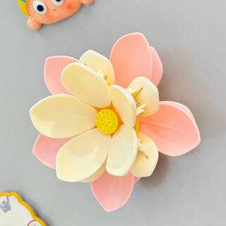 Bsd cute flower magnetic sealing clip double-layer snack potato chip clip kitchen refrigerator magnet seasoning bag moisture-proof sealing clip magnetic lotus sealing clip (sakura pink)*1