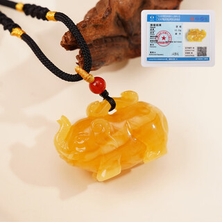 Potala palace's solitary beeswax auspicious elephant sculpture pendant, play plate, amber necklace pendant, men's and women's birthday gift for boyfriend