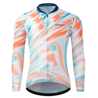 Lightning (spiuto) cycling clothing 2024 new autumn and winter men's and women's long-sleeved tops road cycling slim fit quick-drying elastic clothes mixed color long sleeves xs