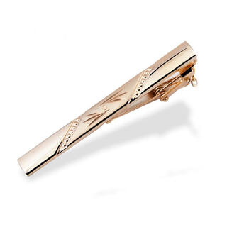 何佳功领带夹  礼盒装简约时尚领带夹金色别针正装商务男领夹 金色链条A款领带夹 金色