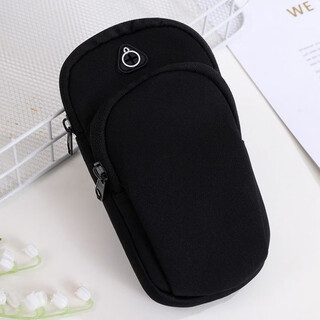 Mi xiaomi pepper arm bag mobile phone storage bag sports outdoor running wrist bag lightweight fitness morning run fitness equipment unisex frees hands black 1 pack