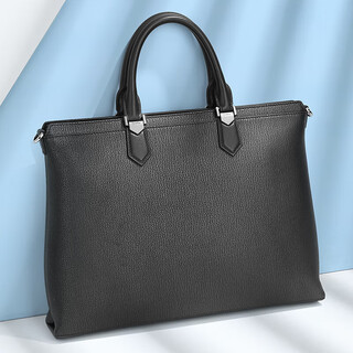 Goldlion business briefcase first layer cowhide handbag men's bag large capacity computer bag new year's gift