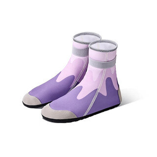 Tuban beach shoes for children, high-top ankle protection shoes for boys and girls, non-slip and anti-cut water wading shoes for boys and girls, purple-high tube style, more sand-proof, ankle protection 40-41