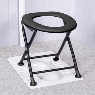 Miaoxinsi simple folding mobile toilet for the elderly, squatting toilet, elderly pregnant women sitting on the toilet, toilet chair and toilet stool