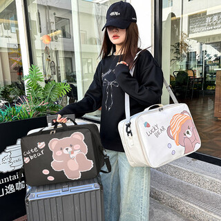 Lohas travel suitcase with pull rod matching women's short-distance travel bag women's portable boarding canvas storage bag