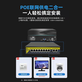 Shangyun seetong tianshitong solution monitoring set 4 million wired poe powered high-definition night vision home indoor dome camera intercom shop commercial mobile phone remote 5 million pixel 1-way camera - focal length optional contact customer service notes 2t