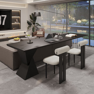 Sleep on the solid wood desk and go to the living room to transform it into a large long table, an italian minimalist study table, a workbench, a long table and chair combination behind the sofa.