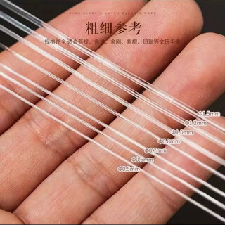 Wenwan jade crystal elastic cord beaded elastic cord transparent wear-resistant high elasticity durable handmade large transparent elastic cord small roll 1.0 mm 4 meters free steel wire lead