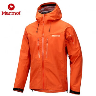 Marmot jacket men's hard shell laminated armpit large zipper jacket windproof mountaineering ski cycling jacket women orange the actual color is darker m 110-130jin jin equals 0.5 kg