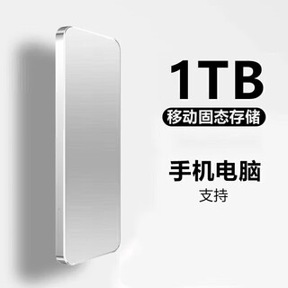 Huwei universal mobile hard drive solid state mobile phone computer external hard drive type-c interface metal material high speed reading and writing large capacity solid state compact portable office storage hard drive 1tb aurora silver